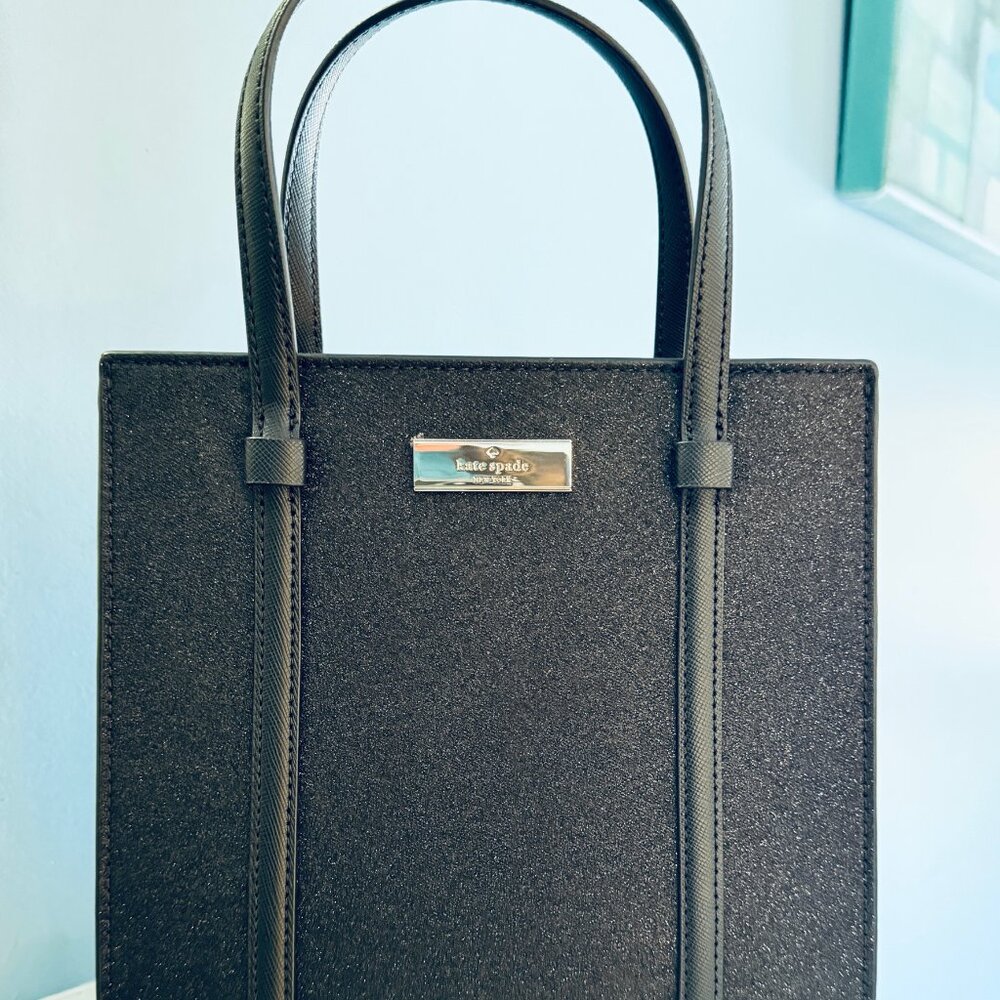 Kate Spade Black Glitter Kenzie LD small bag/purse/crossbody